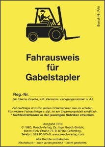 Gabelstapler Fahrausweis