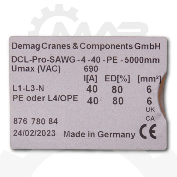 87678084 DEMAG Stromabnehmerwagen DCL-Pro SAWG4 4OPE5m BR – Bild 5