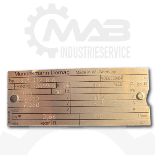 DEMAG Motor KBA 112 B 6 – Bild 7