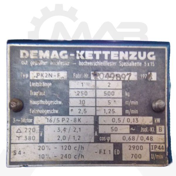 DEMAG Kettenzug PK2N-F – Bild 4