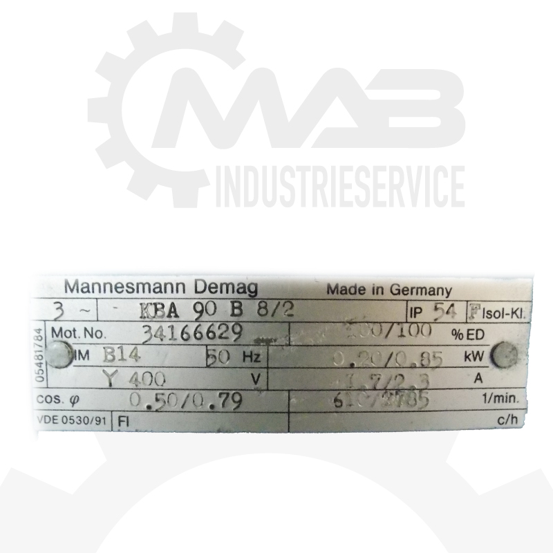 DEMAG Motor KBA 90 B 8/2 – Bild 3