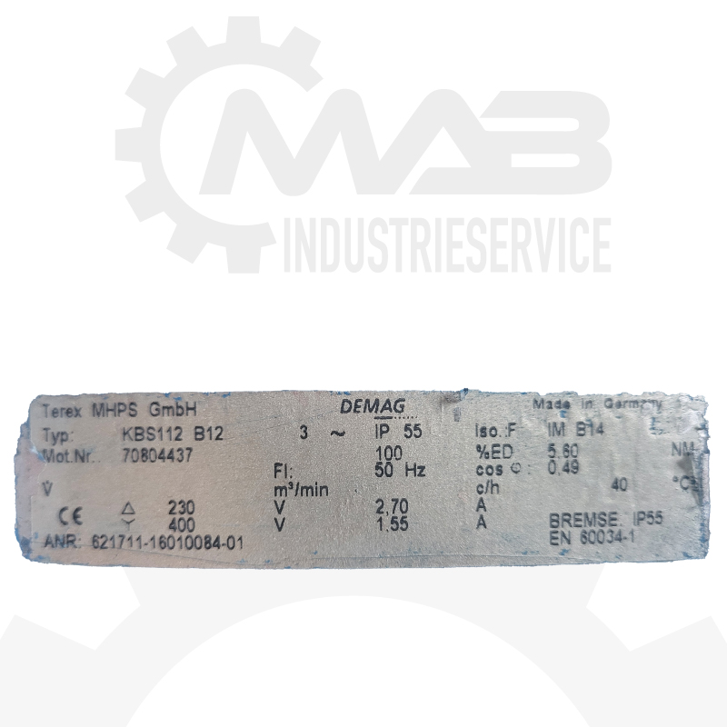 DEMAG Motor KBS 112 B 12 – Bild 4