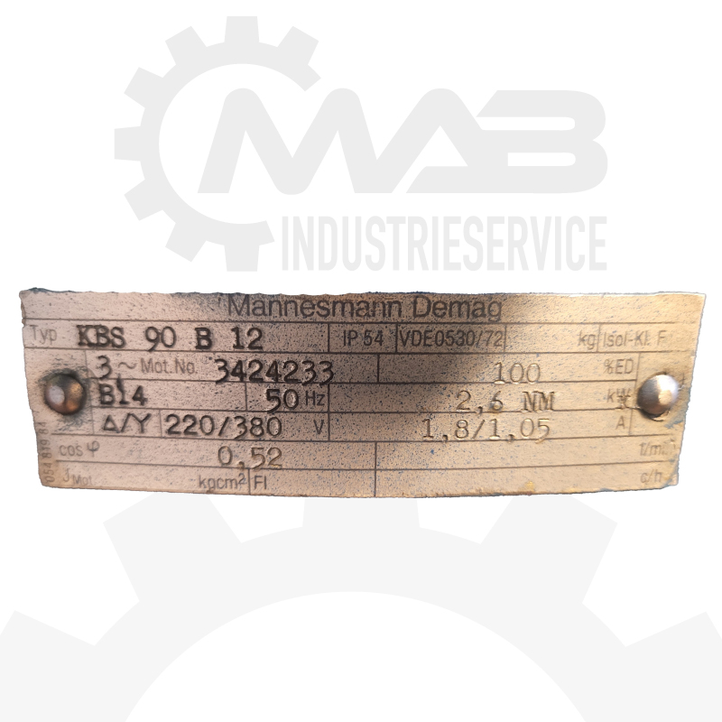 DEMAG Motor KBS 90 B 12 – Bild 5
