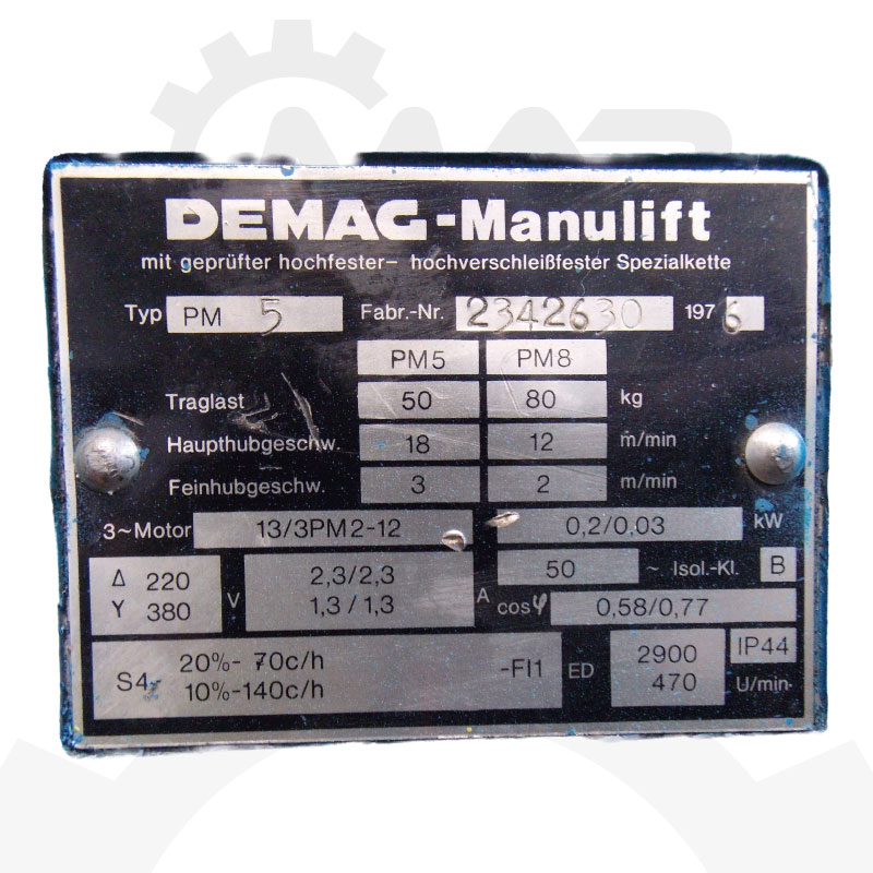 DEMAG-Manulift Grundkettenzug PM5 – Bild 2