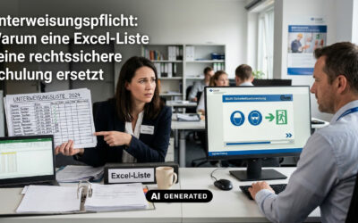 Unterweisungspflicht: Warum eine Excel-Liste keine rechtssichere Schulung ersetzt