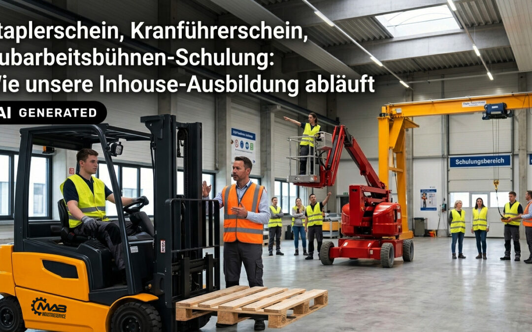 Staplerschein, Kranführerschein, Hubarbeitsbühnen-Schulung: Wie unsere Inhouse-Ausbildung abläuft