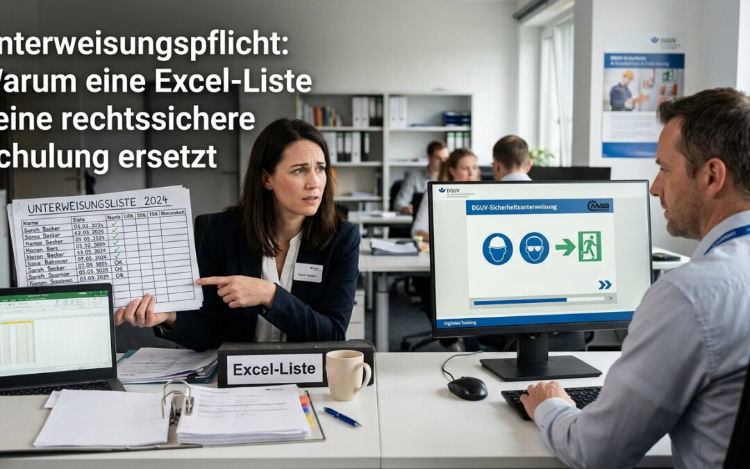 Unterweisungspflicht: Warum eine Excel-Liste keine rechtssichere Schulung ersetzt
