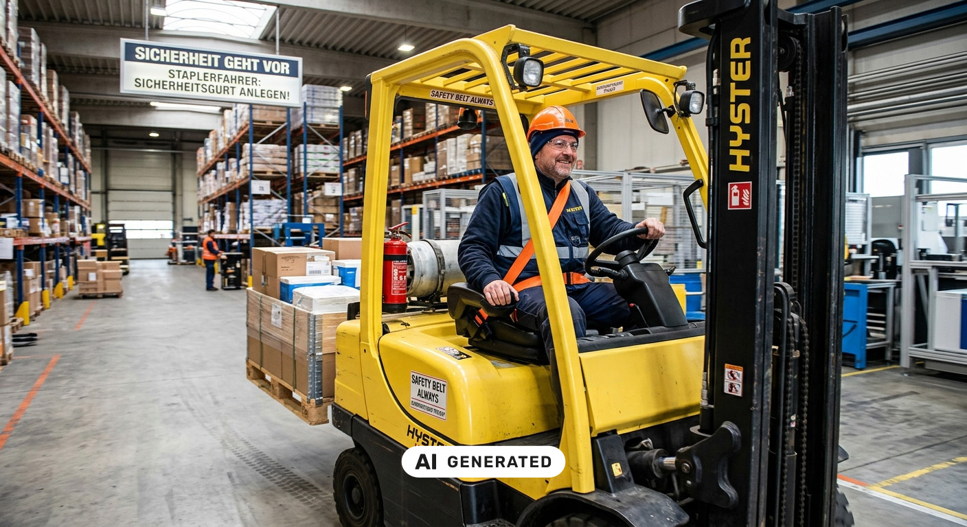 Gabelstapler Angurtfplicht Arbeitssicherheit