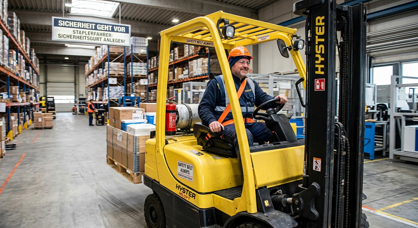 Gabelstapler Angurtfplicht Arbeitssicherheit