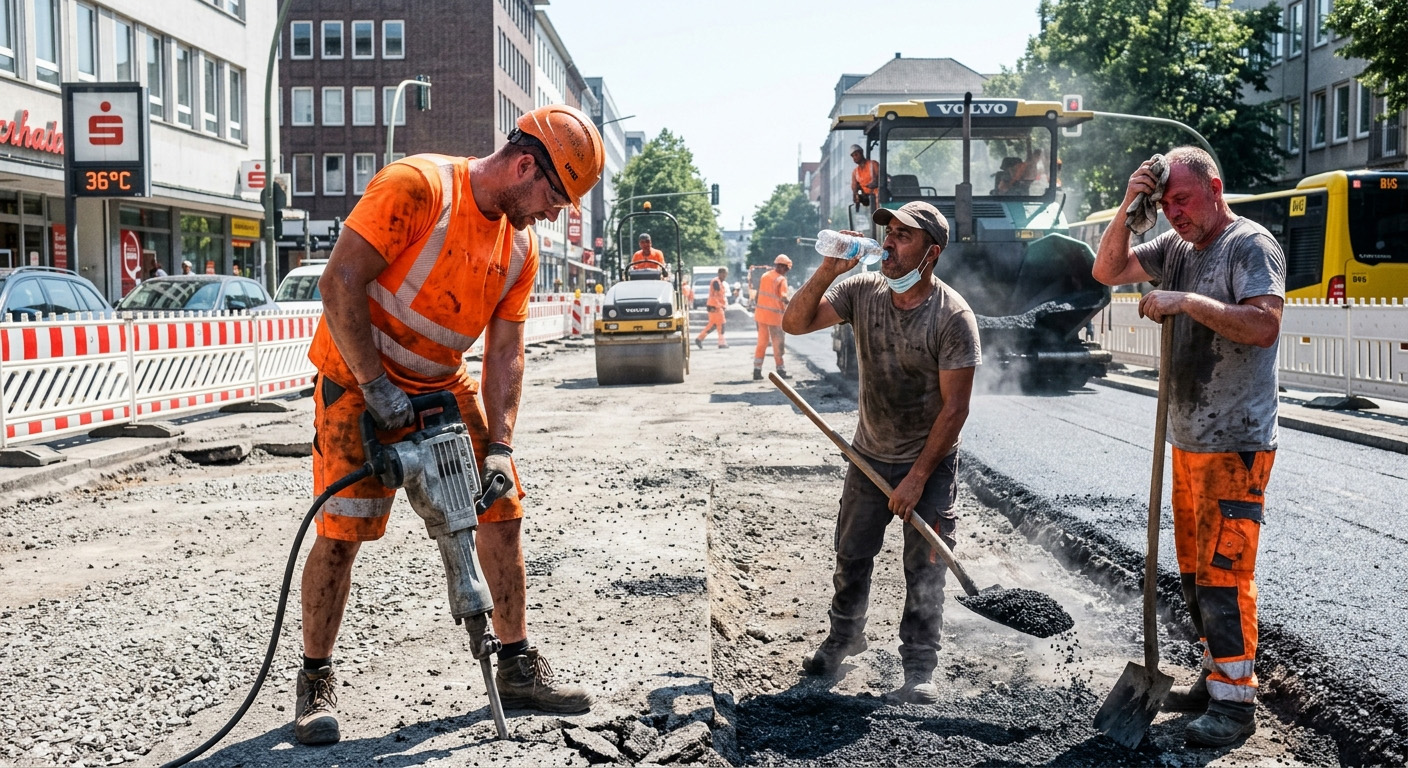 Arbeiter bei Hitze
