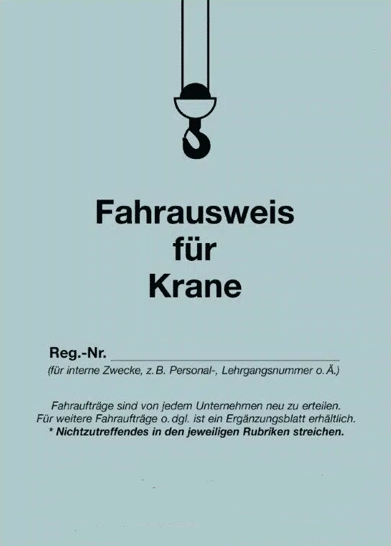 Kran Fahrausweis